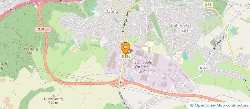 localisation de l'entreprise ABYSS ALSACE  TING