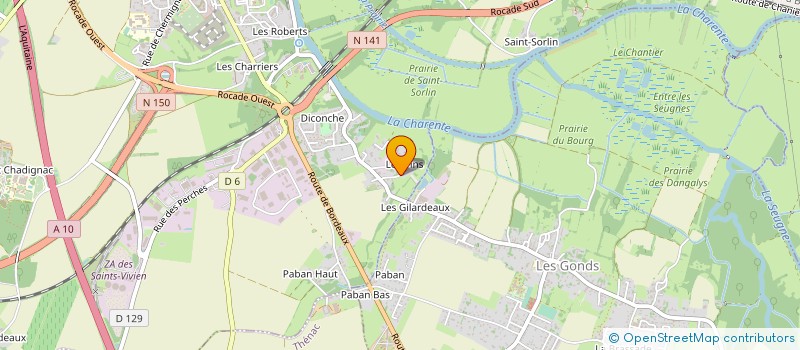 localisation de l'entreprise ABYSSE  BUSSAC-SUR-CHARENTE