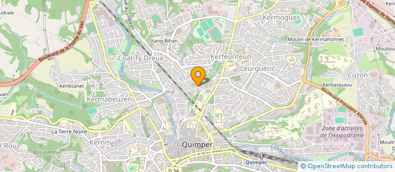 localisation de l'entreprise ABZ DECORS à QUIMPER