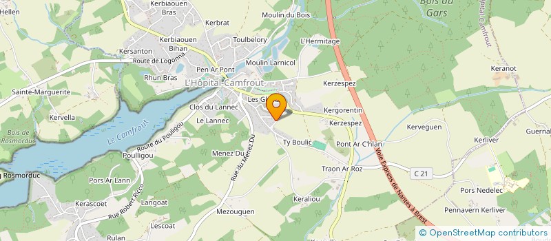 localisation de l'entreprise AC 2I BREST  HOPITAL-CAMFROUT