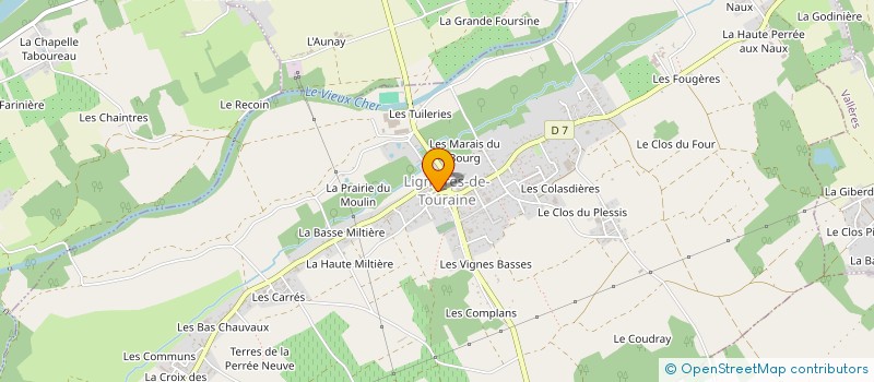 localisation de l'entreprise AC BOULANGERIE  LIGNIERES-DE-TOURAINE