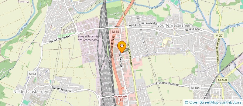 localisation de l'entreprise AC CLIM ET ENERGIES RENOUVELABLES  SOUFFELWEYERSHEIM