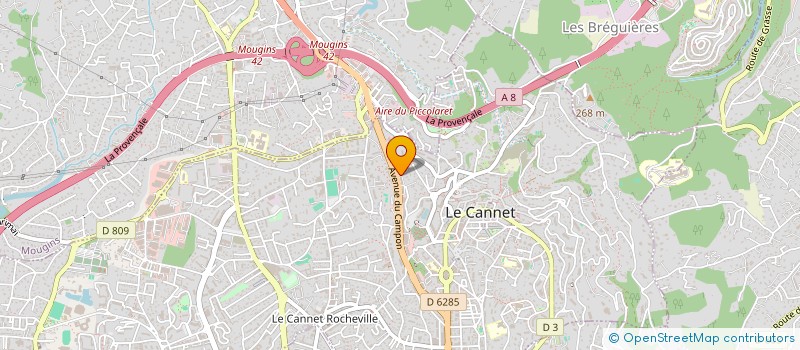 localisation de l'entreprise AC COLORS à LE CANNET