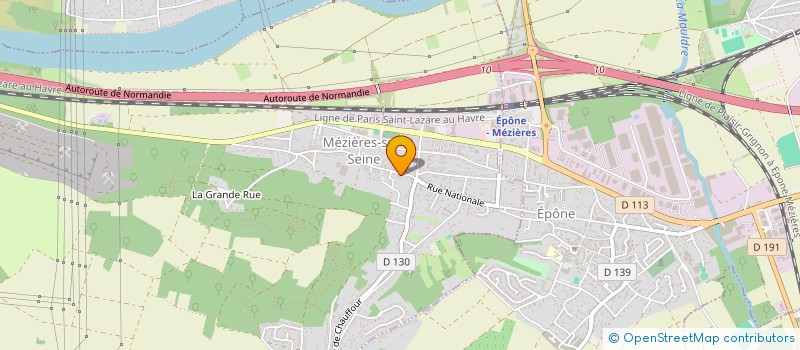 localisation de l'entreprise AC COUVERTURE à MEZIERES-SUR-SEINE