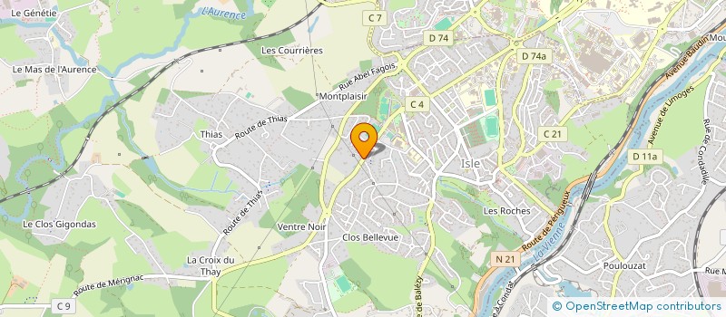 localisation de l'entreprise AC DECALAMINAGE à ISLE