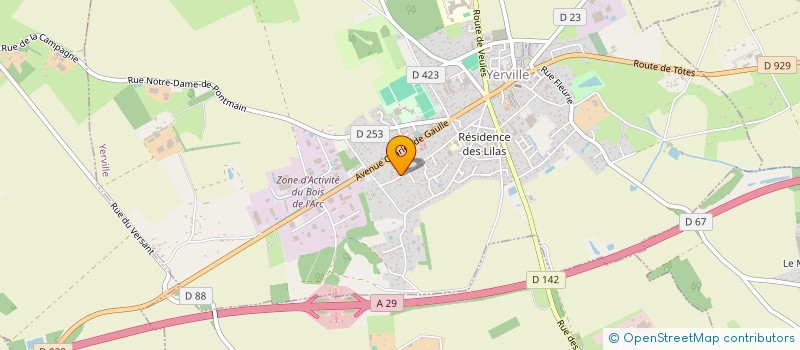 localisation de l'entreprise AC DINOS  YERVILLE