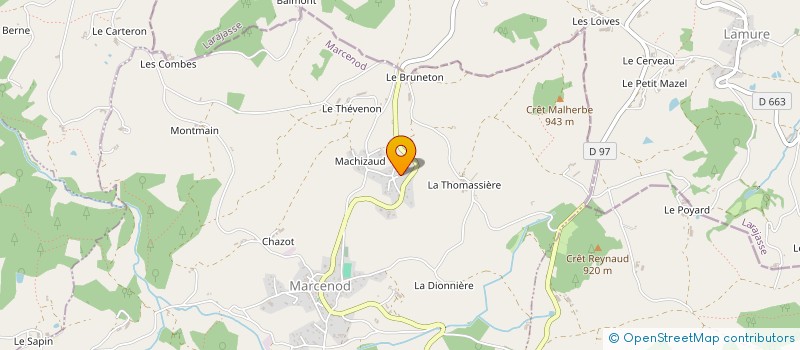 localisation de l'entreprise AC ELEC 42  MARCENOD