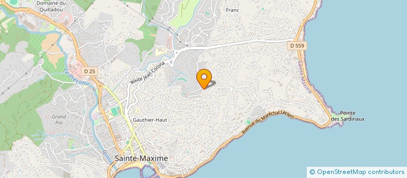 localisation de l'entreprise AC ENVIRONNEMENT SUD à SAINTE-MAXIME