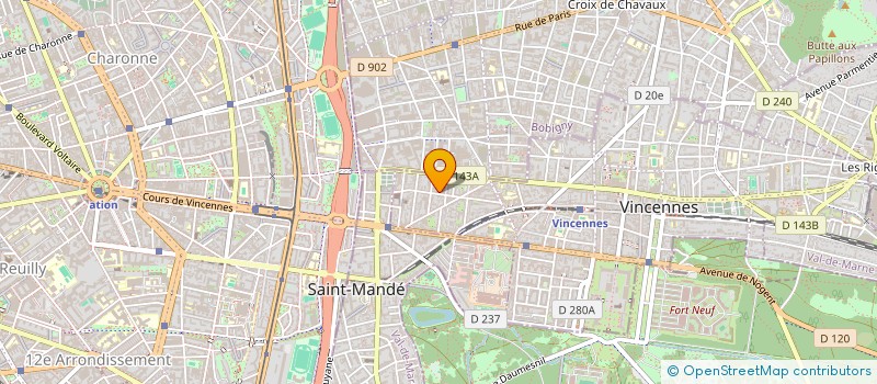 localisation de l'entreprise AC EXPERT AUDIT & ASSOCIES à VINCENNES