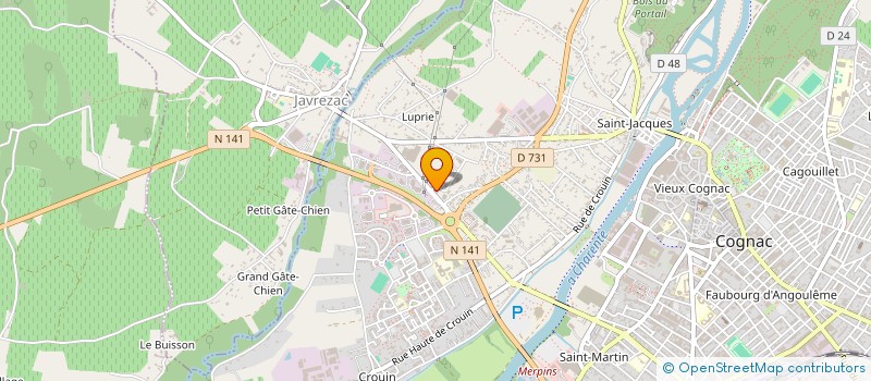 localisation de l'entreprise AC FAURE à COGNAC