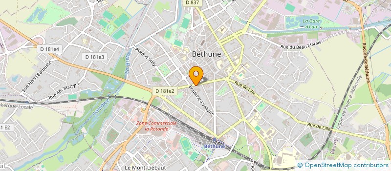 localisation de l'entreprise AC FLEURS à BETHUNE