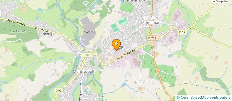 localisation de l'entreprise AC&G à MONTREVAULT-SUR-EVRE