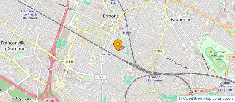localisation de l'entreprise AC IMMO à ERMONT