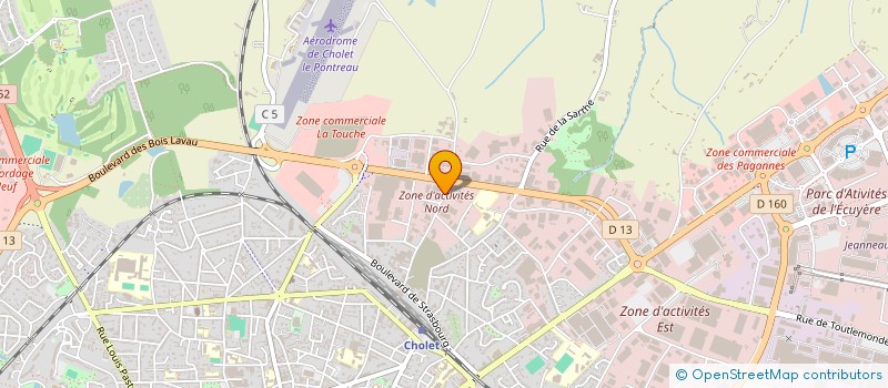 localisation de l'entreprise AC INVESTISSEMENTS à CHOLET