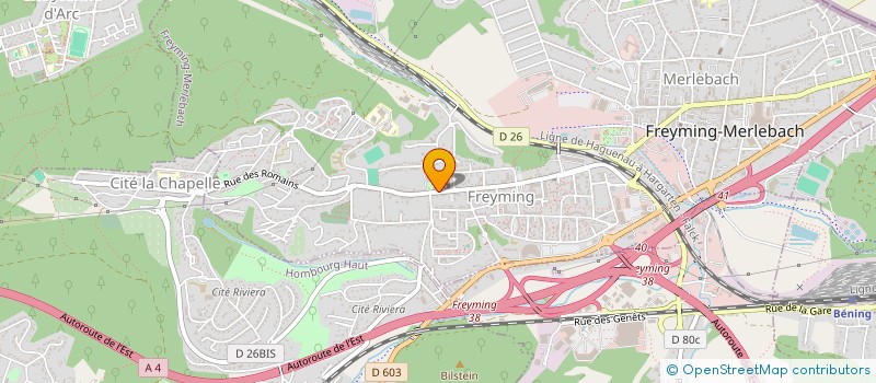 localisation de l'entreprise AC -PG - CATM ET OPEX (ANCIEN COMBATTANT) SECTION DE FREYMING-MERLEBACH  FREYMING-MERLEBACH