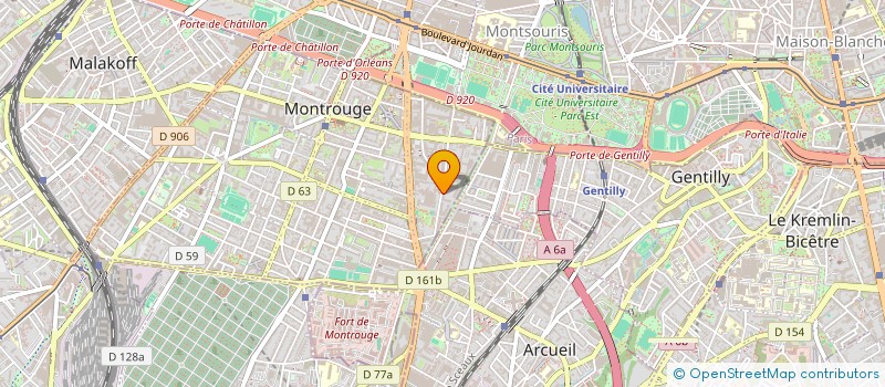 localisation de l'entreprise AC PRODUCTION  MONTROUGE