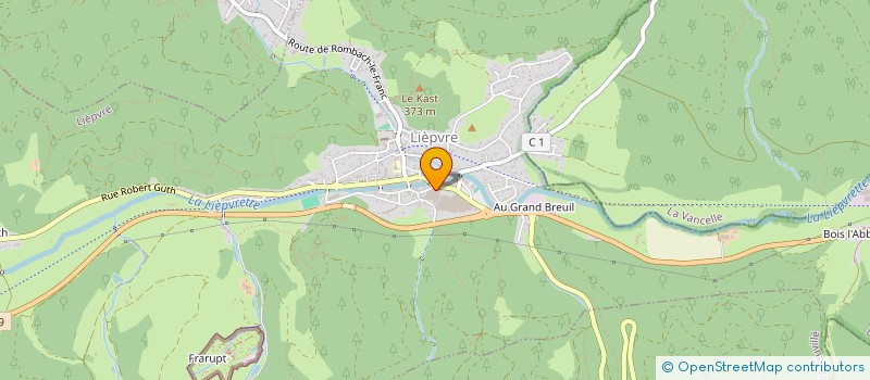 localisation de l'entreprise AC : TIONS (ALSACE CENTRALE : TERRITOIRE DINDUSTRIES ET ORGANISATIONS NOVATRICES ET SOLIDAIRES)  LIEPVRE