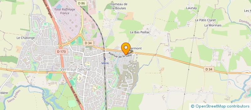 localisation de l'entreprise AC2  VERN-SUR-SEICHE