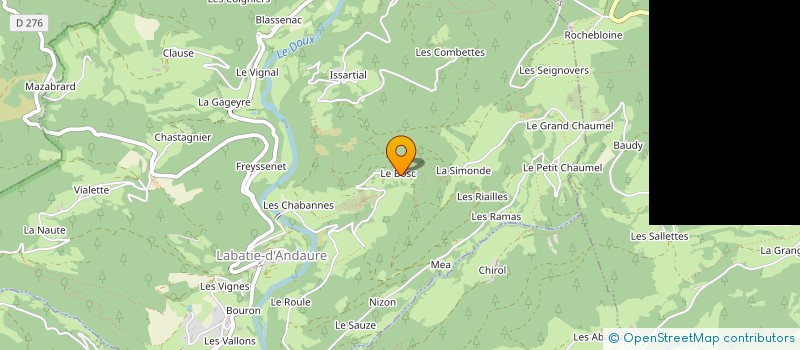 localisation de l'entreprise AC2E  LABATIE-D'ANDAURE