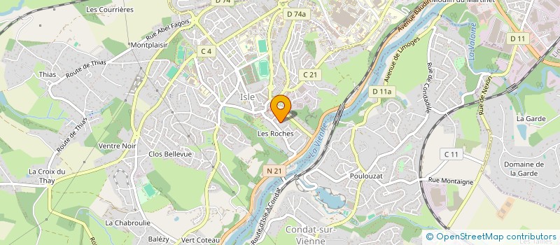 localisation de l'entreprise AC2J à ISLE