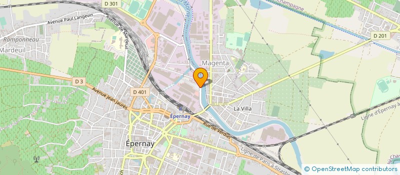 localisation de l'entreprise AC2M DISTRIBUTION à EPERNAY