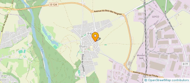 localisation de l'entreprise AC3 ELEC  BLYES