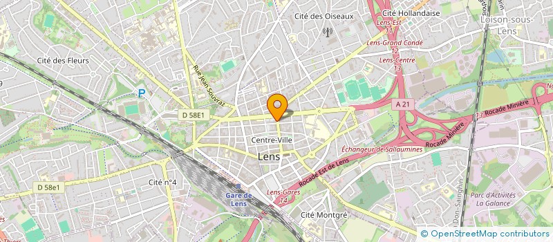 localisation de l'entreprise AC3L  LENS