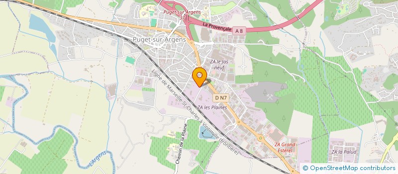 localisation de l'entreprise ACA à PUGET-SUR-ARGENS
