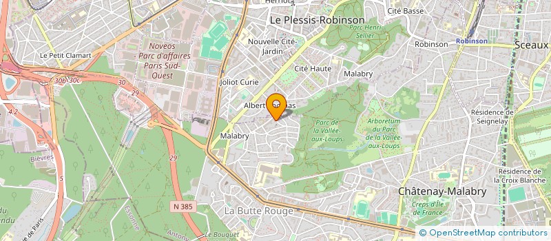 localisation de l'entreprise ACA GRANDS CHAMPS  CHATENAY-MALABRY