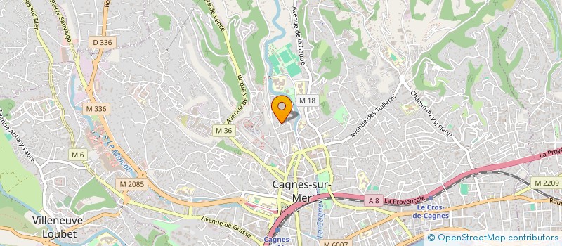 localisation de l'entreprise ACA LA BRIGUE à CAGNES-SUR-MER