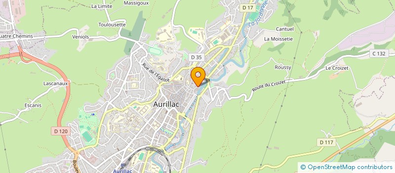 localisation de l'entreprise ACA POOL & CO à AURILLAC