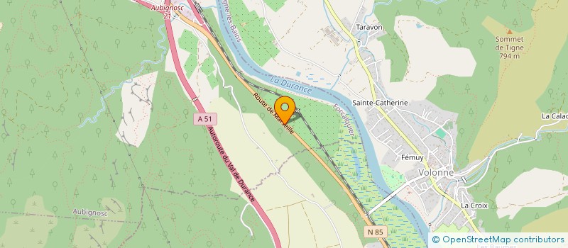 localisation de l'entreprise ACA PROVENCE à AUBIGNOSC