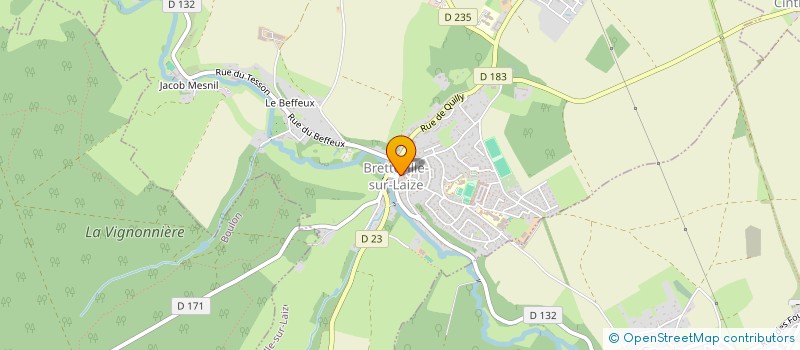 localisation de l'entreprise ACABSL (ASSOCIATION DES COMMERCANTS ET DES ARTISANS DE BRETTEVILLE-SUR-LAIZE)  BRETTEVILLE-SUR-LAIZE