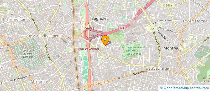 localisation de l'entreprise ACACIA à BAGNOLET