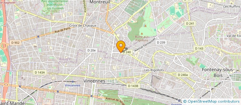 localisation de l'entreprise ACACIA NEW HORIZON à MONTREUIL