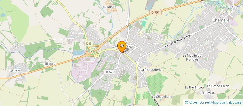 localisation de l'entreprise ACADEMIE ARTHONNAISE D'AIKIDO  CHAUMES-EN-RETZ