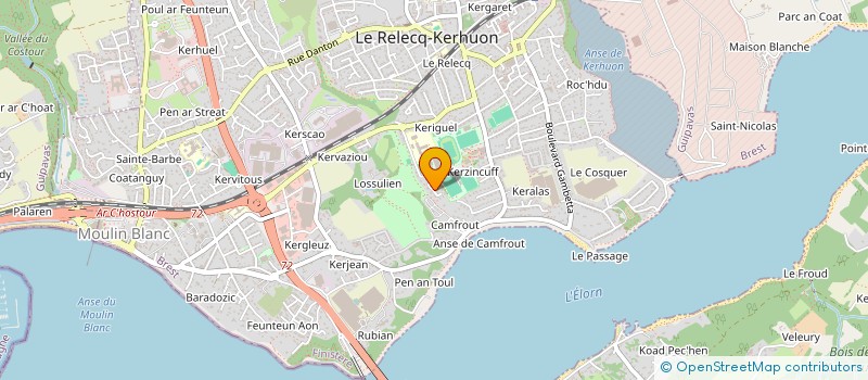 localisation de l'entreprise ACADEMIE ARTS MARTIAUX RELECQ KERHUON à LE RELECQ-KERHUON