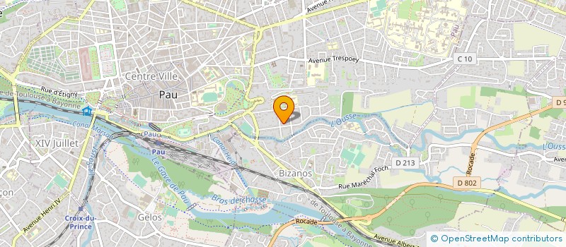 localisation de l'entreprise ACADEMIE BILLARD DE PAU à PAU