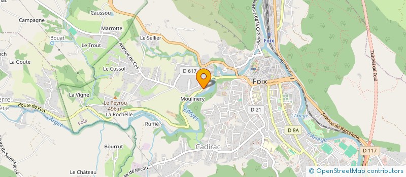 localisation de l'entreprise ACADEMIE CATHARE DE JUDO à FOIX