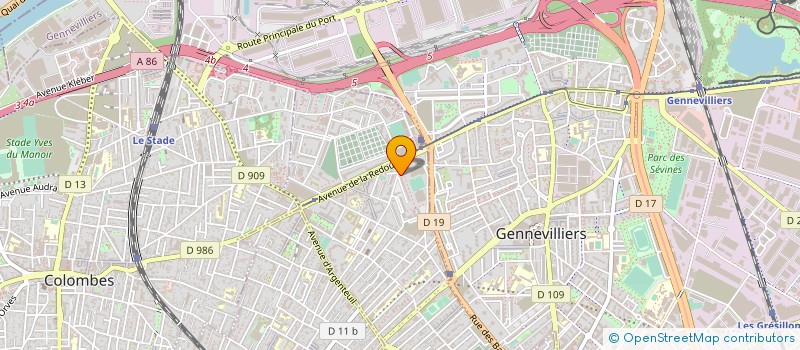 localisation de l'entreprise ACADEMIE CLUB ASNIERES  ASNIERES-SUR-SEINE