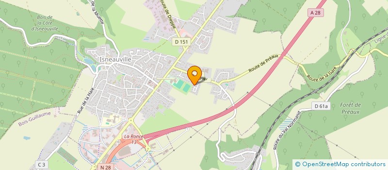 localisation de l'entreprise ACADEMIE D'AIKIDO AKA-GINKGO  ISNEAUVILLE