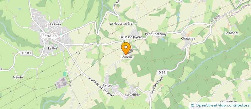 localisation de l'entreprise ACADEMIE D'AIKIDO D'ECHALAS  ECHALAS