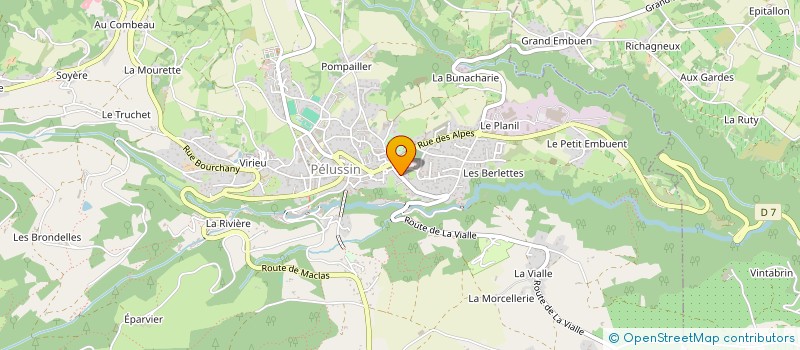 localisation de l'entreprise ACADEMIE D AIKIDO ET D'AIKITAISO DE PELUSSIN  PELUSSIN