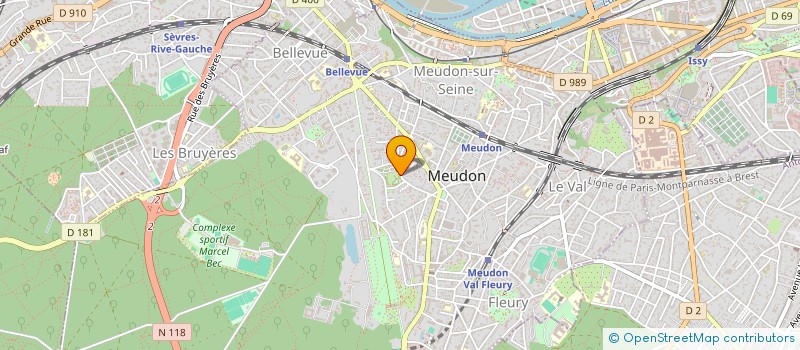 localisation de l'entreprise ACADEMIE D'ART DE MEUDON DES HAUTS DE SEINE  MEUDON