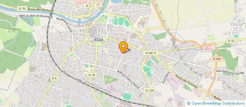 localisation de l'entreprise ACADEMIE DACQUOISE DE BILLARD à DAX