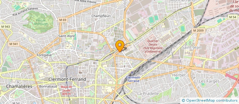 localisation de l'entreprise ACADEMIE DE BILLARD CLERMONTOISE à CLERMONT-FERRAND