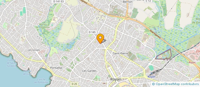 localisation de l'entreprise ACADEMIE DE BILLARDS LA COTE DE BEAUTE  ROYAN