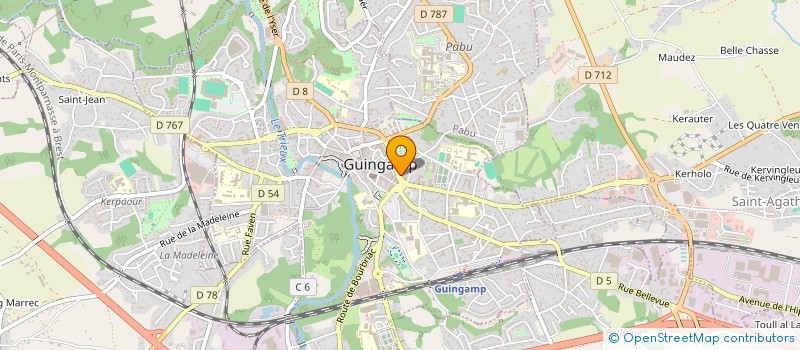 localisation de l'entreprise ACADEMIE DE DANSE à GUINGAMP