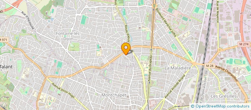 localisation de l'entreprise ACADEMIE DE DANSE  FONTAINE-LES-DIJON