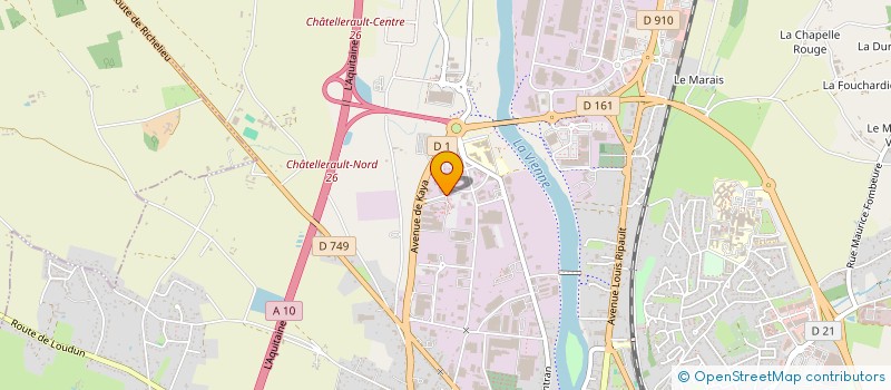 localisation de l'entreprise ACADEMIE DE DANSE CHATELLERAUDAISE  OYRE